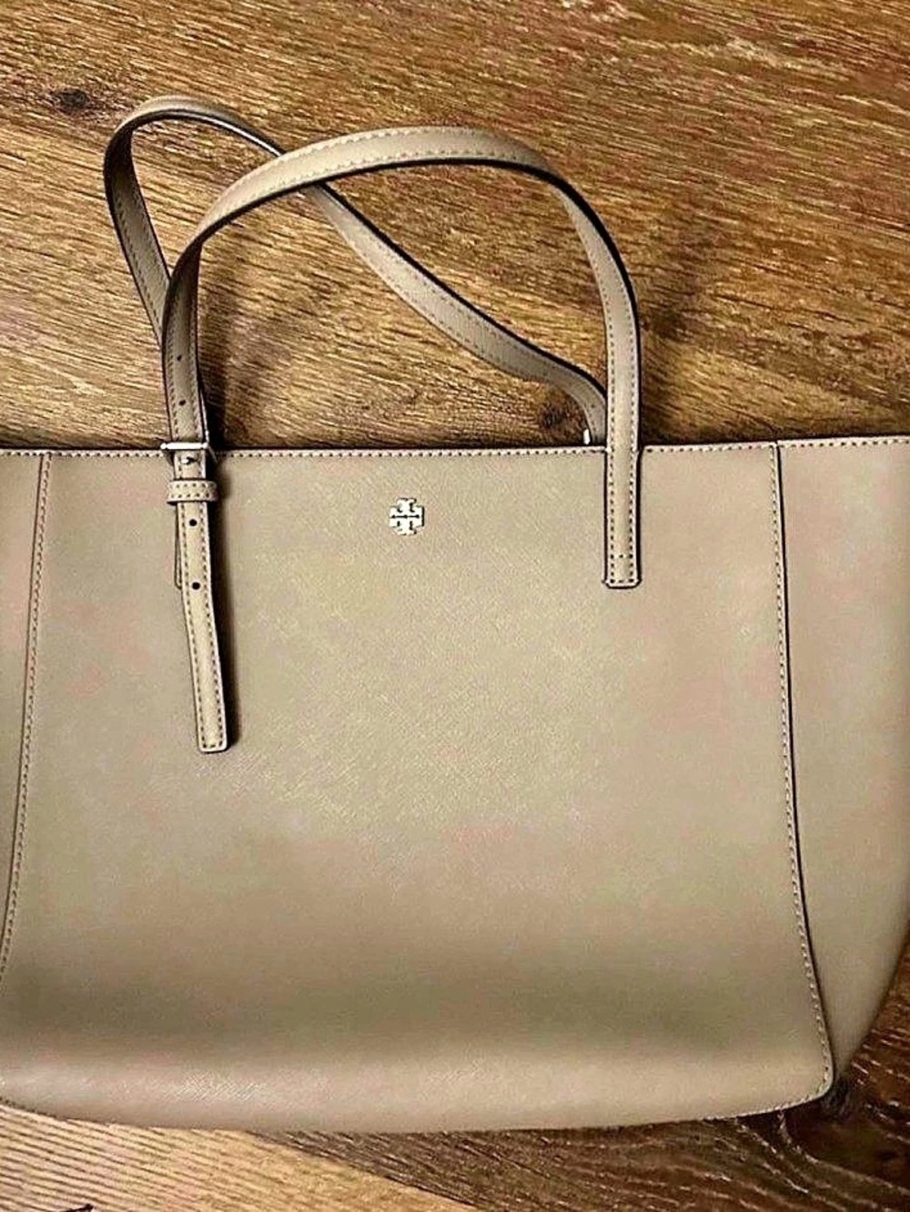 Tory Burch tote in Stone Gray